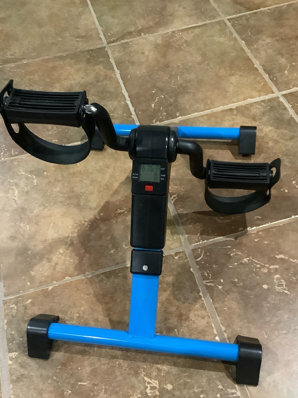 Foldable Blue Under-Desk Pedal Exerciser